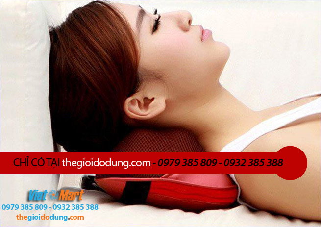 Gối massage dùng để giảm nhức mỏi cổ, vai, gáy