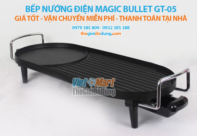 Bếp nướng điện Magic Bullet GT-05 giúp tổ chức món nướng BBQ tại nhà dễ dàng