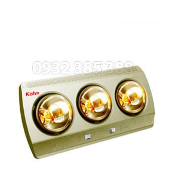 Đèn sưởi nhà tắm 3 bóng vàng Braun Kohn KN03G