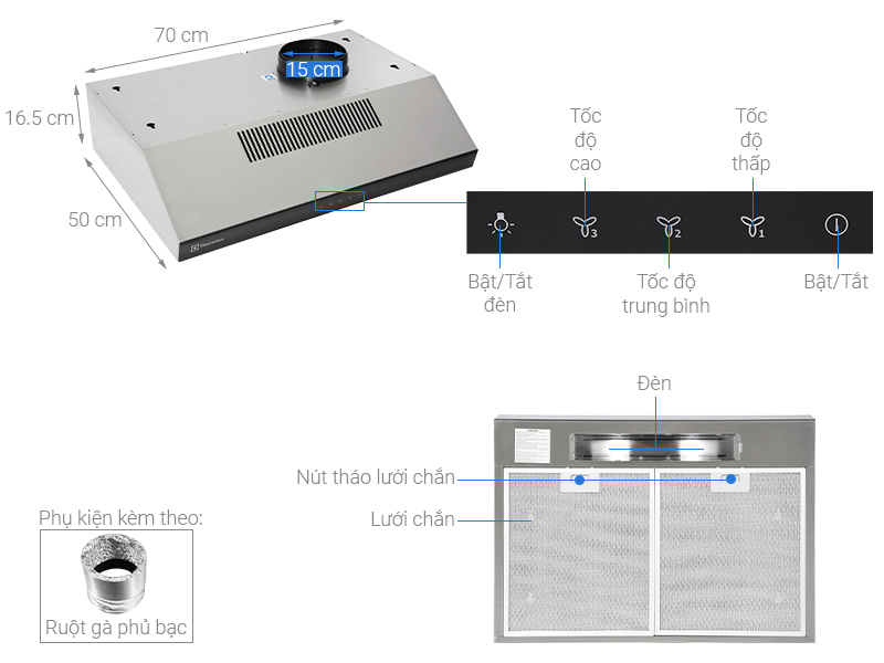 Kết hợp hài hoà giữa công suất hút mùi và độ ồn