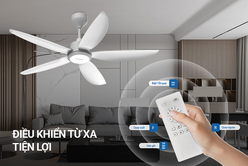 Quạt trần Sunhouse APEX 5 cánh APF7662 có điều khiển từ xa tiện dụng