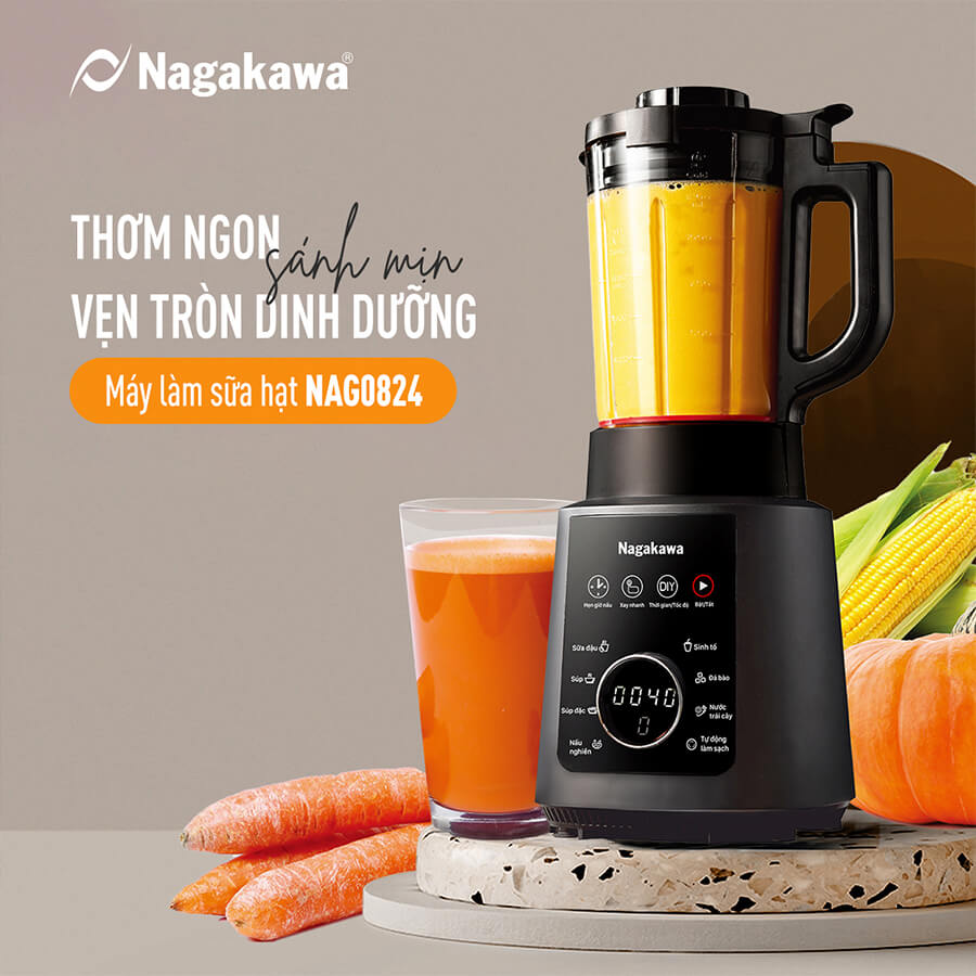 Máy làm sữa hạt Nagakawa NAG0824 đa năng