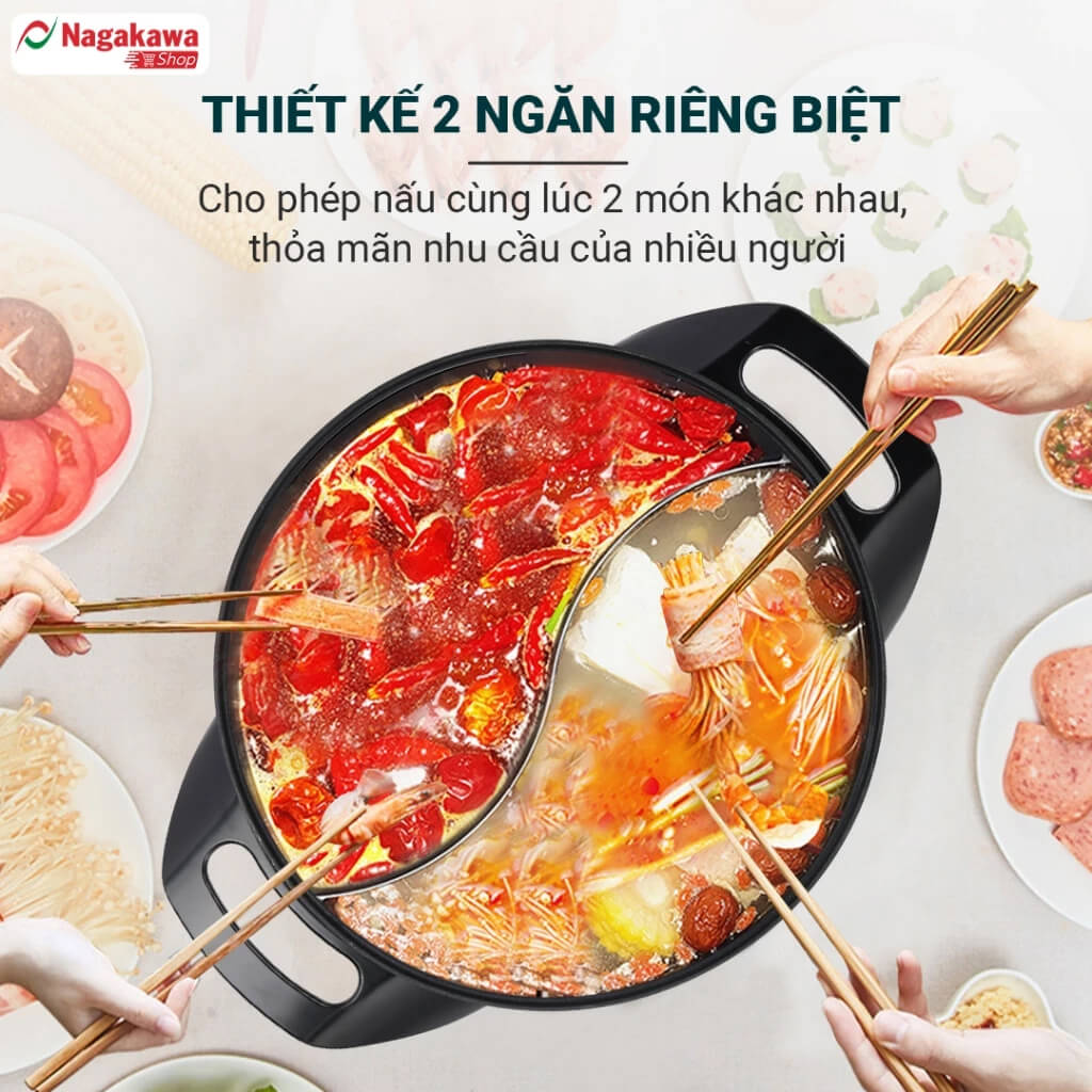 2 ngăn riêng biệt