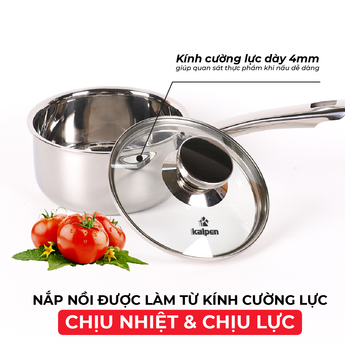 quai với vung nồi chịu lực chịu nhiệt tốt