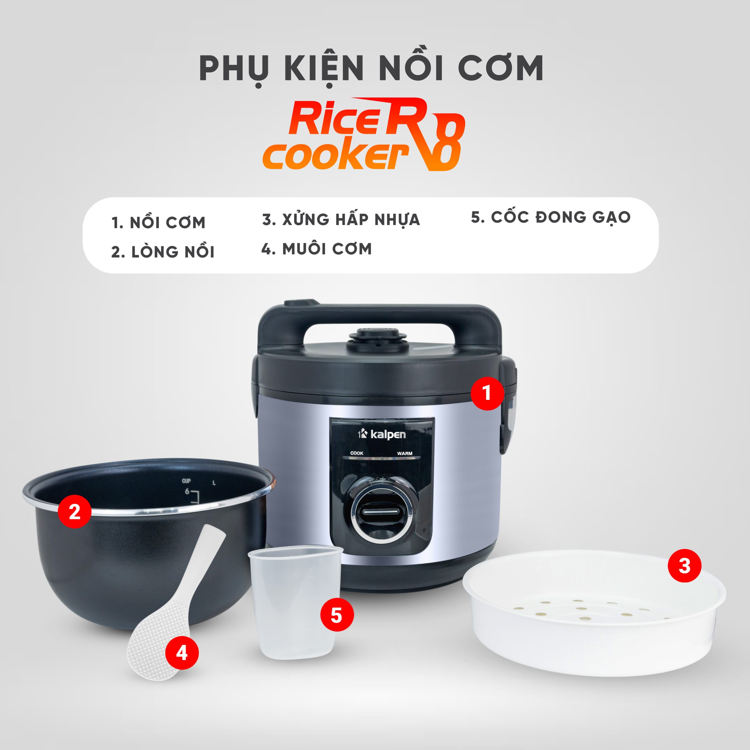 phụ kiện đi kèm với nồi