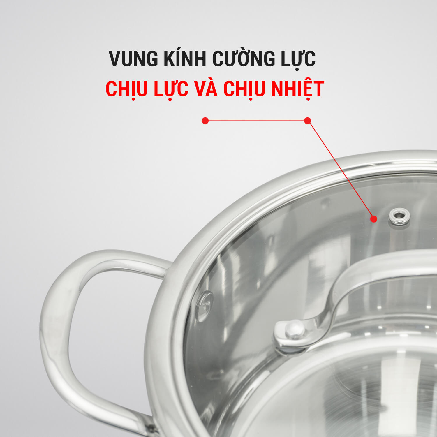 vung và quai nồi chắc chắn
