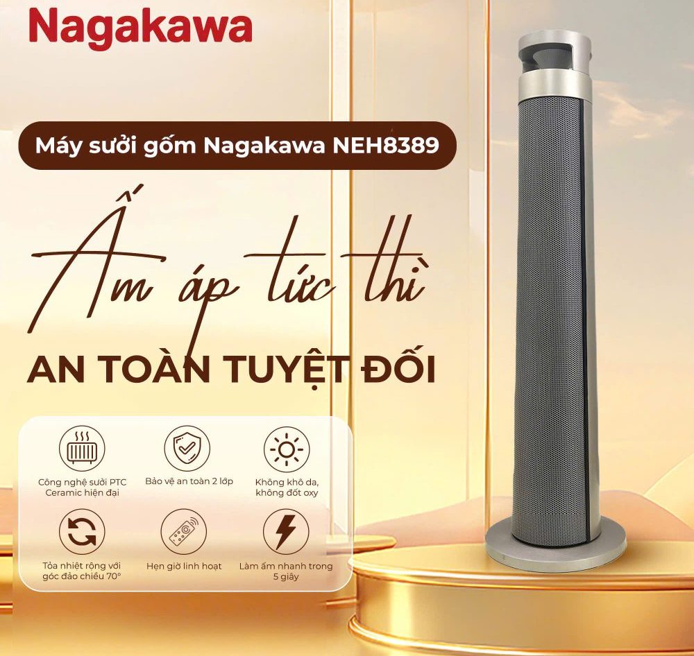 Công suất tiêu thụ của máy sưởi gốm