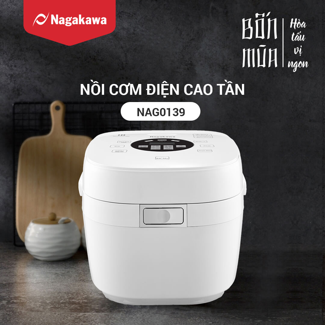 Nồi cơm điện cao tần Nagakawa NAG0139 1.2L