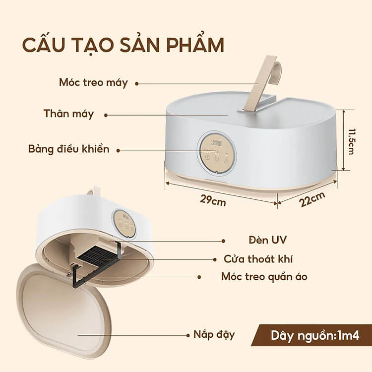 Tủ sấy quần áo Lebenlang LBL6268