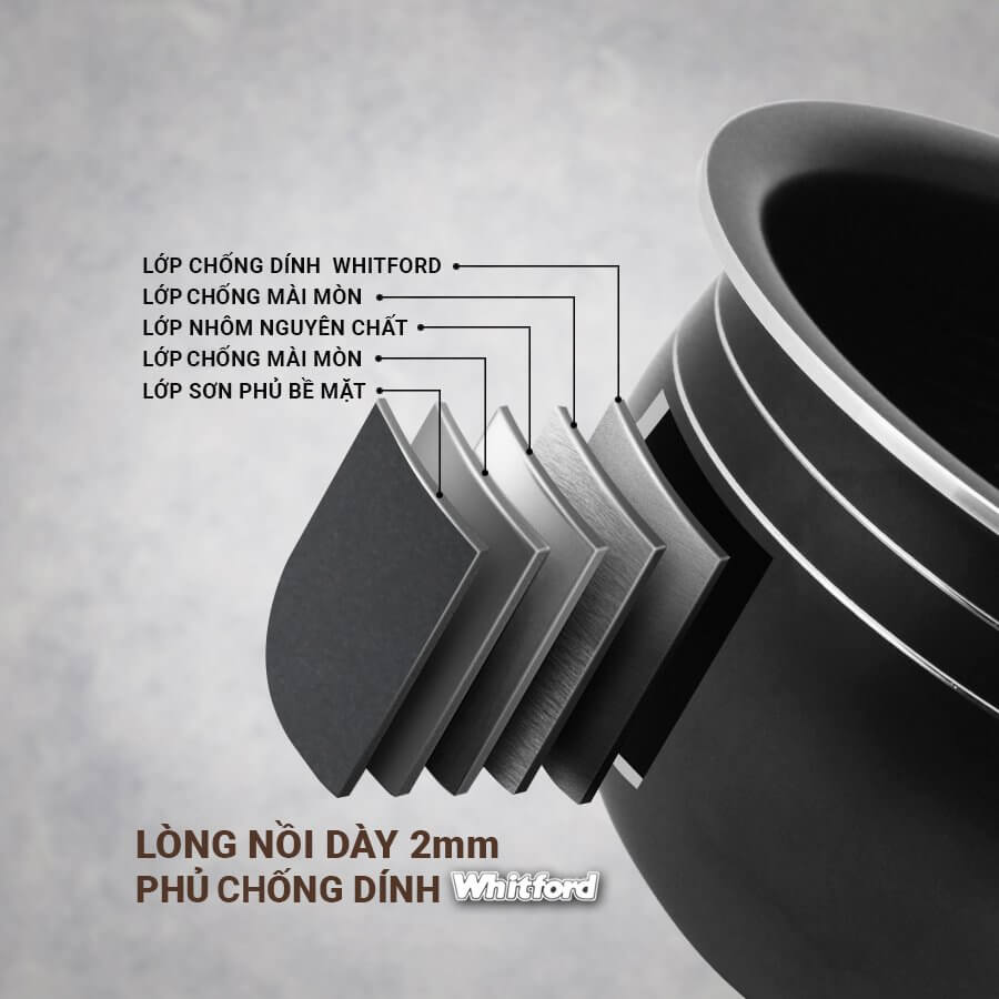 lớp chống dính khoáng đá tự nhiên 5 lớp