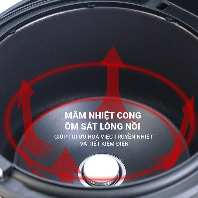 mâm nhiệt cong và công suất lớn