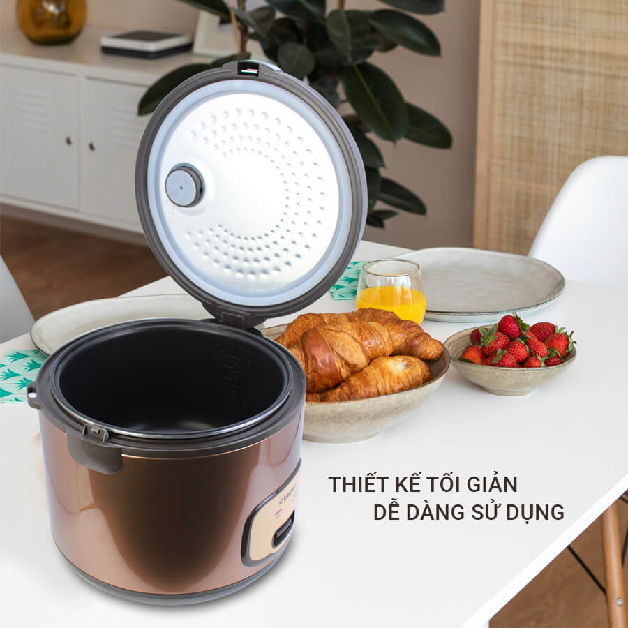 nồi cơm điện thiết kế tối giản