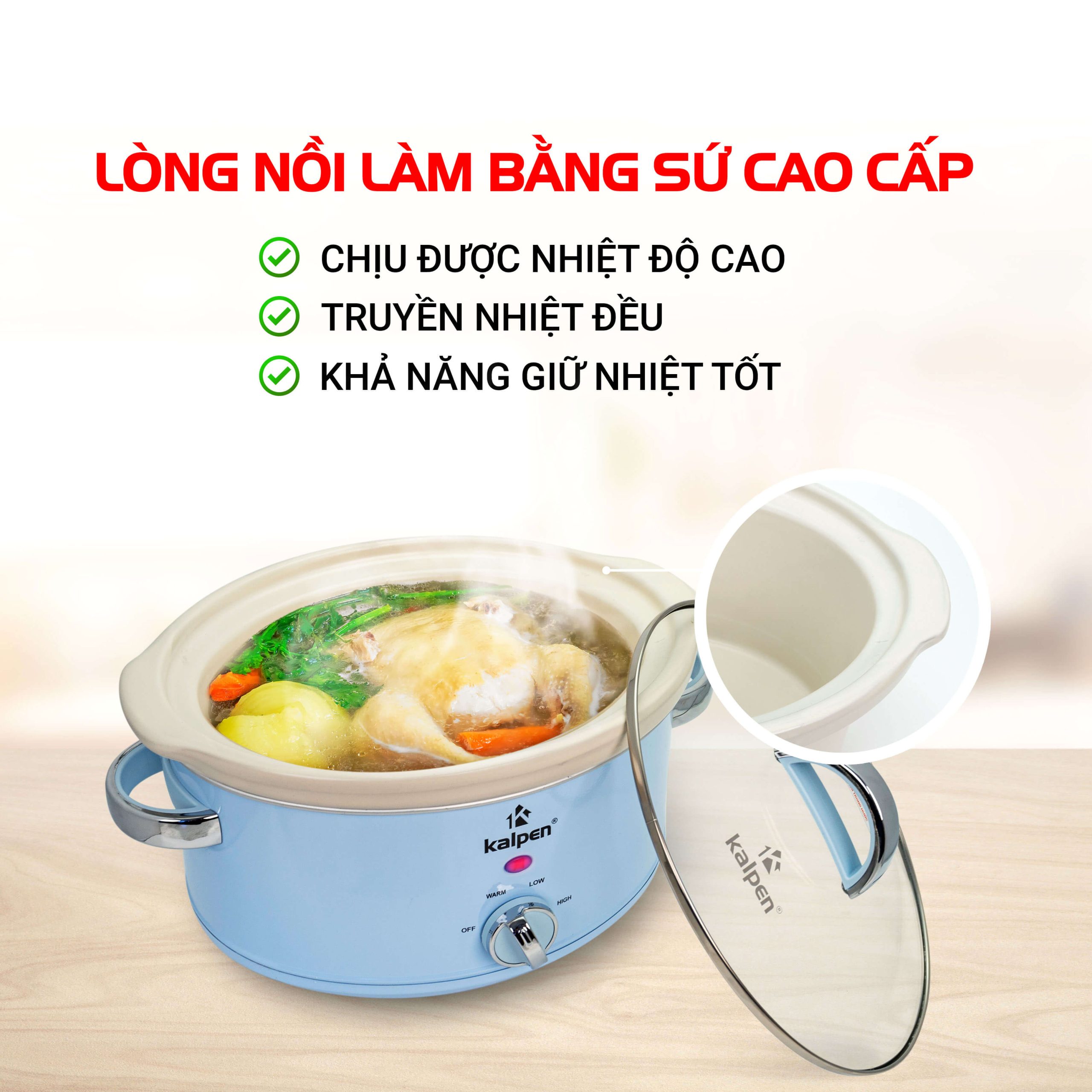 lòng nồi làm bằng sứ cao cấp
