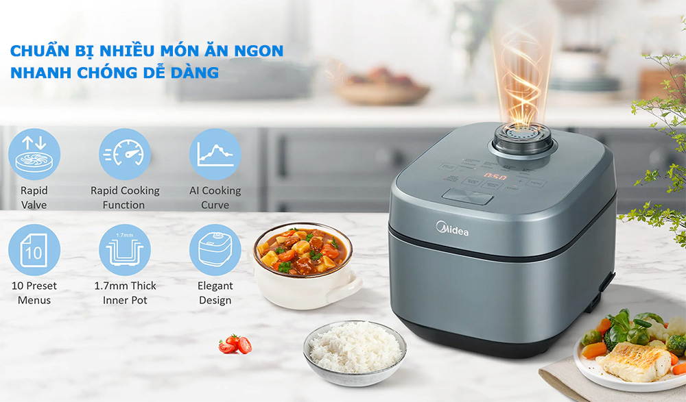 Nồi cơm điện nhỏ thiết kế kiểu dáng nhỏ gọn