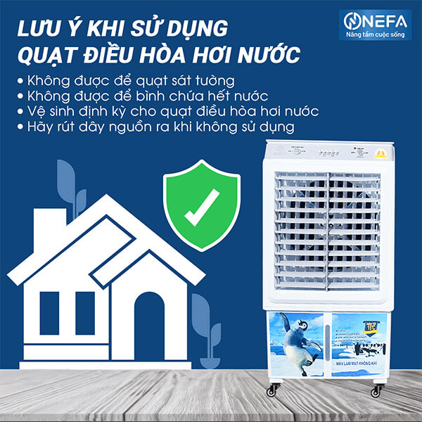 Lưu ý khi sử dụng Quạt điều hòa NEFA NF55
