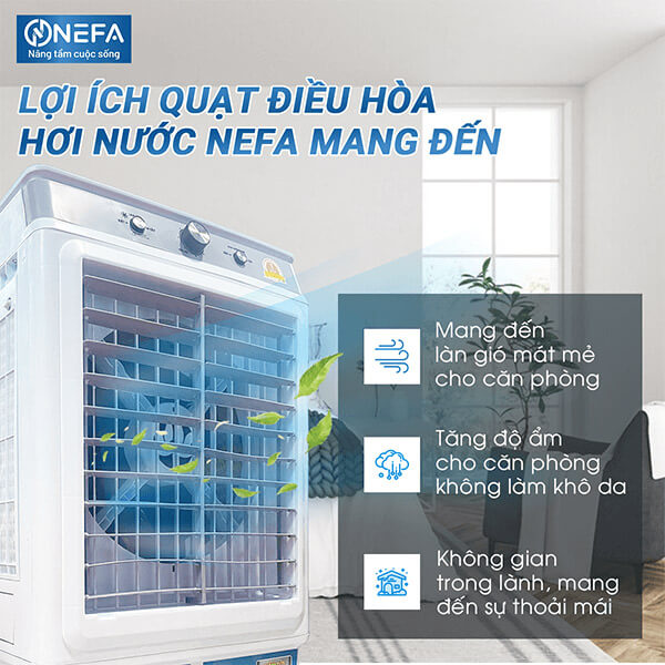 NEFA NF55 – Quạt điều hòa dòng cơ 160W tốt rẻ nhiều lợi ích sức khỏe