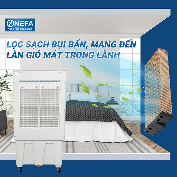 NEFA NF55 – Quạt điều hòa dòng cơ 160W tốt rẻ lọc không khí sạch sẽ