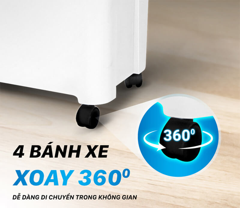 Bánh xe di chuyển dễ dàng