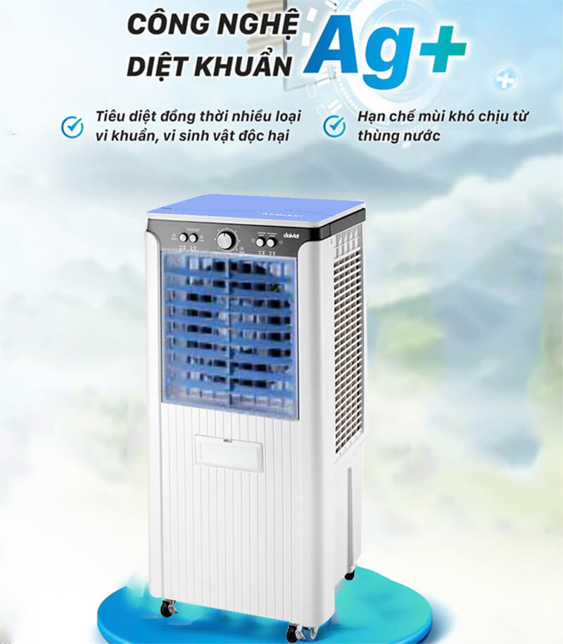 Công nghệ diệt khuẩn Ag+ giúp cho không khí luôn sạch khuẩn, an toàn cho sức khỏe