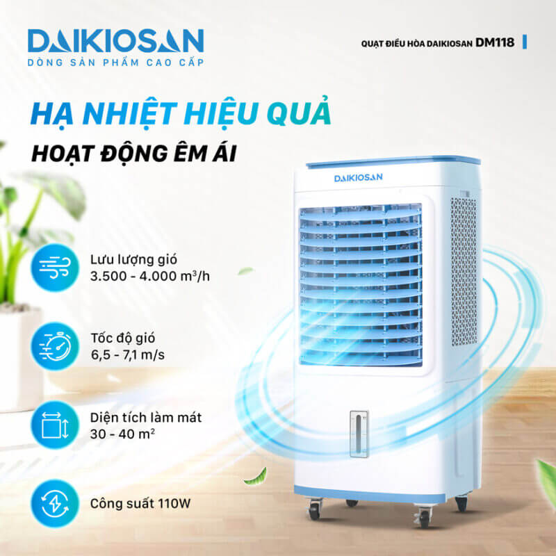 Hoạt động êm ái độ ồn thấp