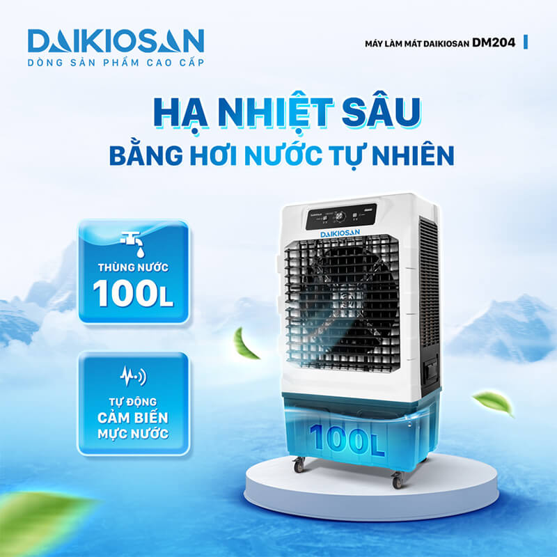 Thiết kế tiện lợi với thùng nước 100L