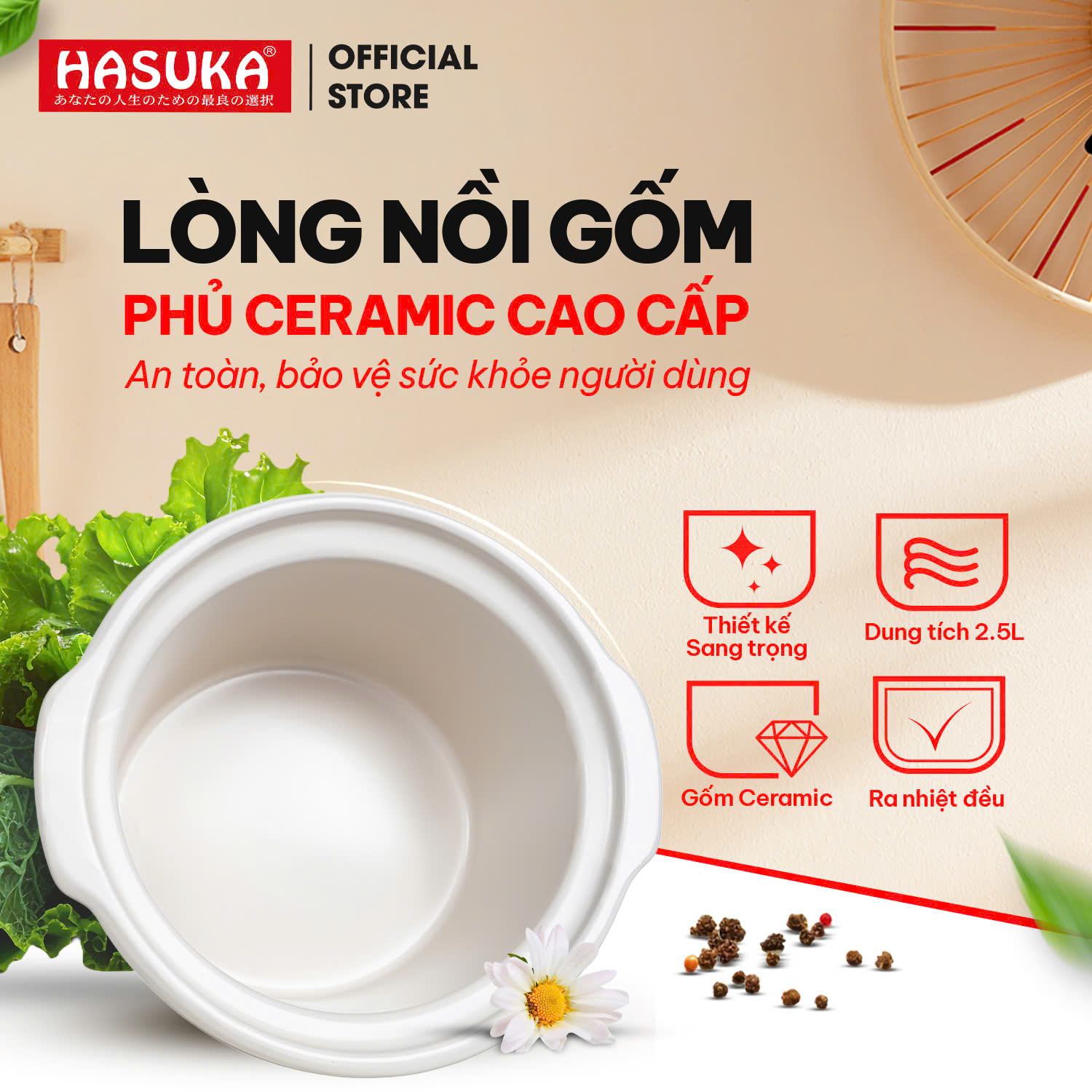 Ruột nồi gốm phủ men – An toàn tuyệt đối cho sức khỏe