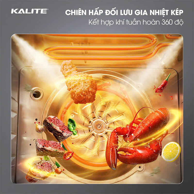 Chiên hấp đối lưu gia nhiệt kép