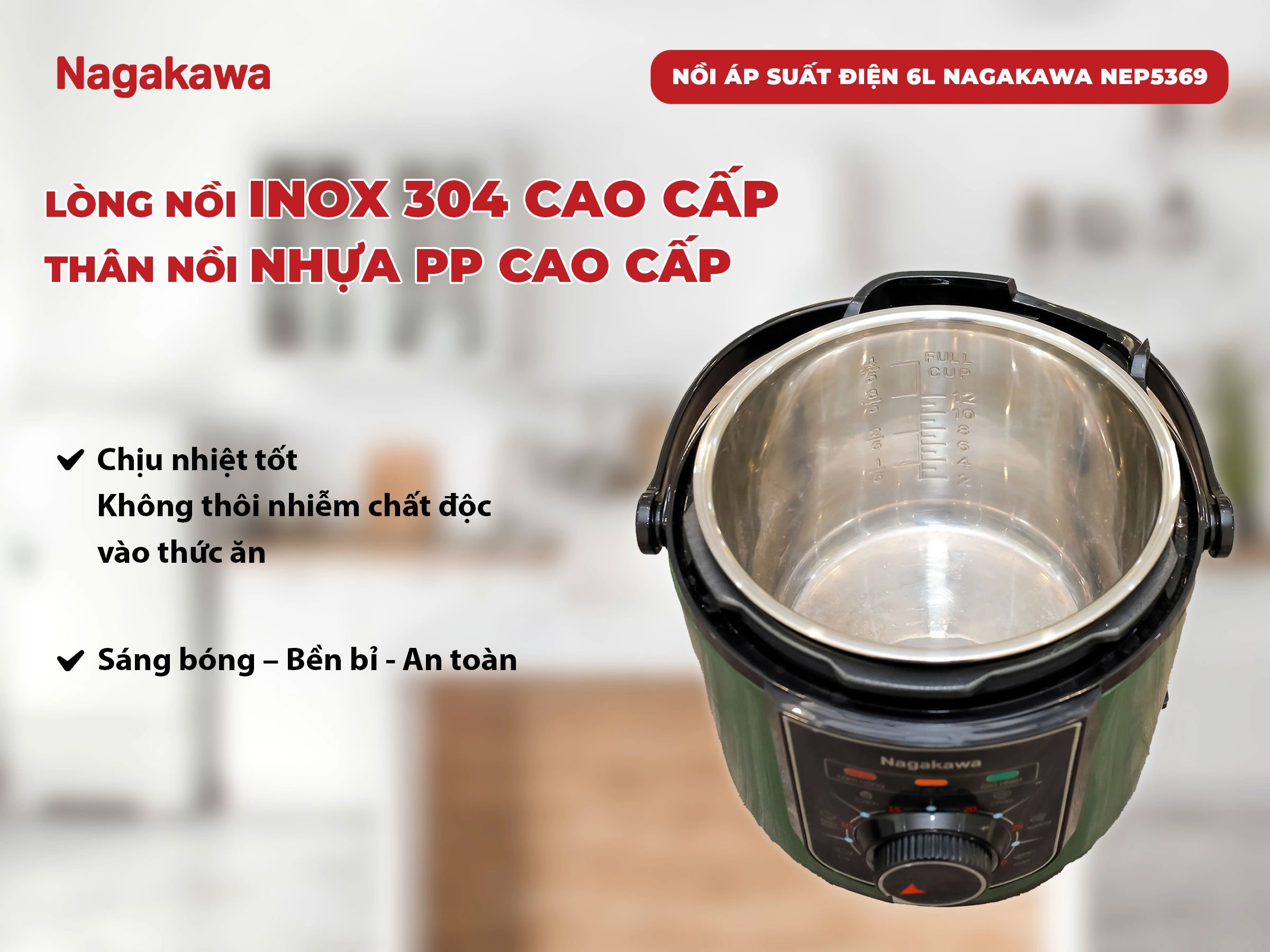 Lòng nồi inox 304 cao cấp – Bền bỉ và an toàn cho sức khỏe