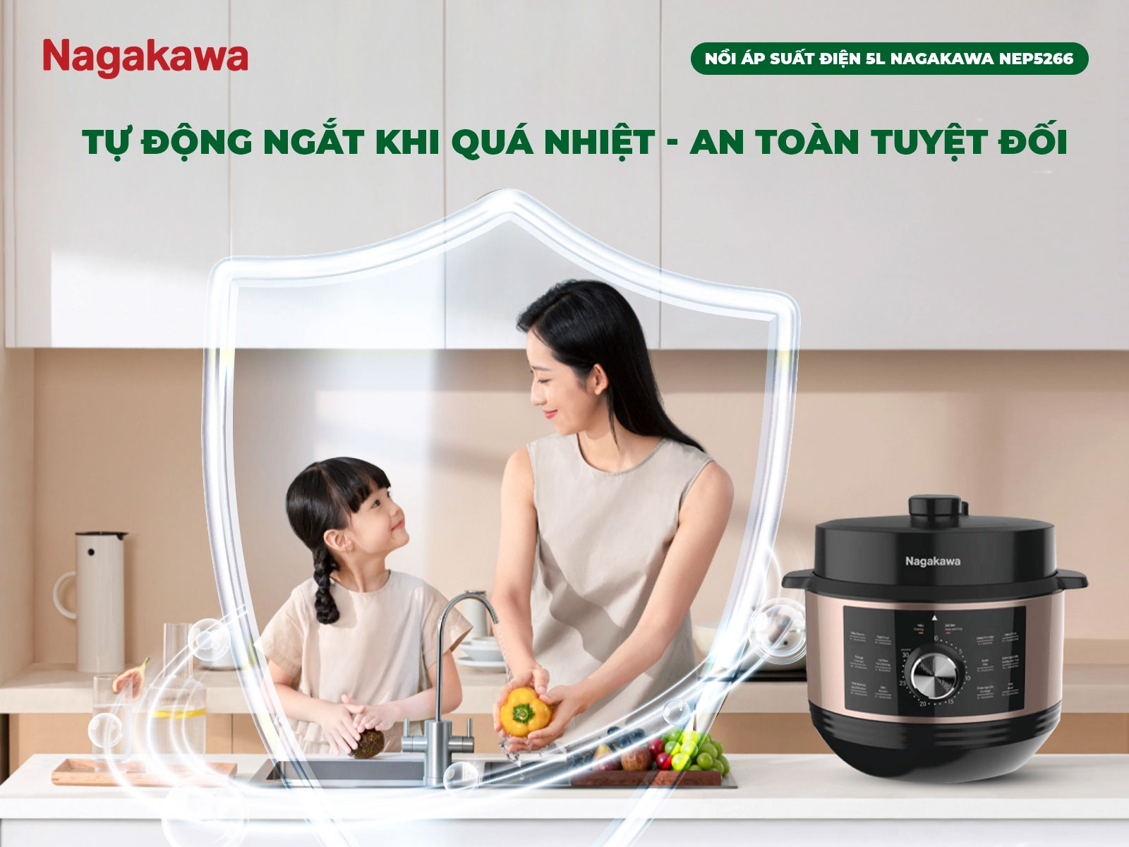 Chức năng chống tràn, tự động ngắt khi quá nhiệt