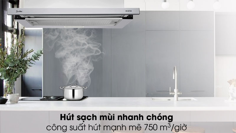 Hiệu suất hút mùi mạnh mẽ với công nghệ hiện đại