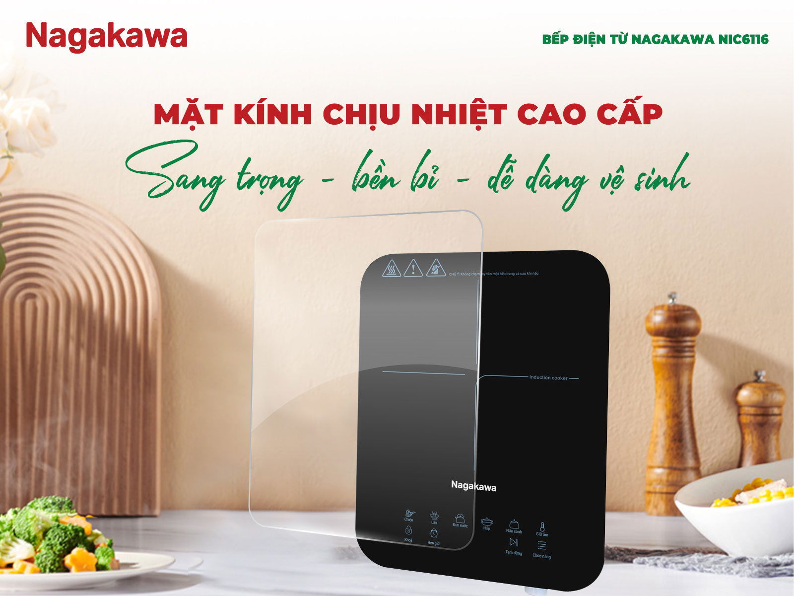 Mặt kính chịu nhiệt cao cấp