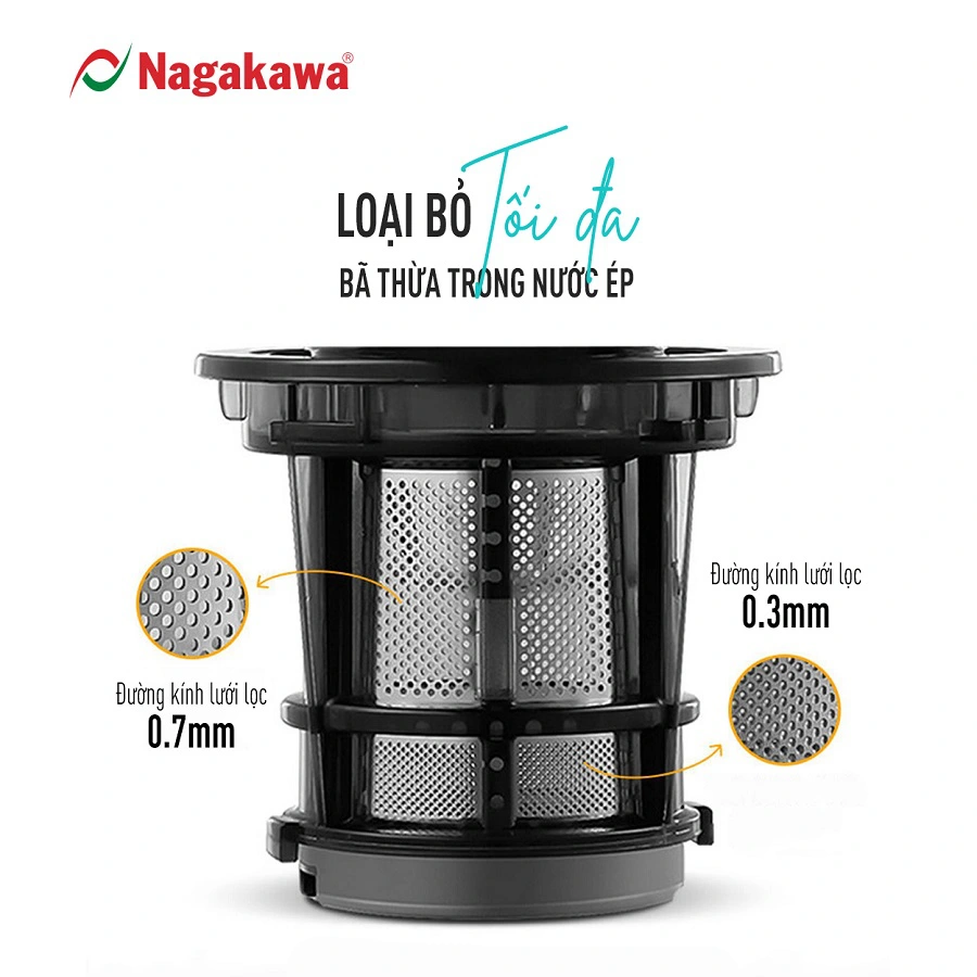 Loại bỏ tối đa bã thừa – Cho nước ép tinh khiết