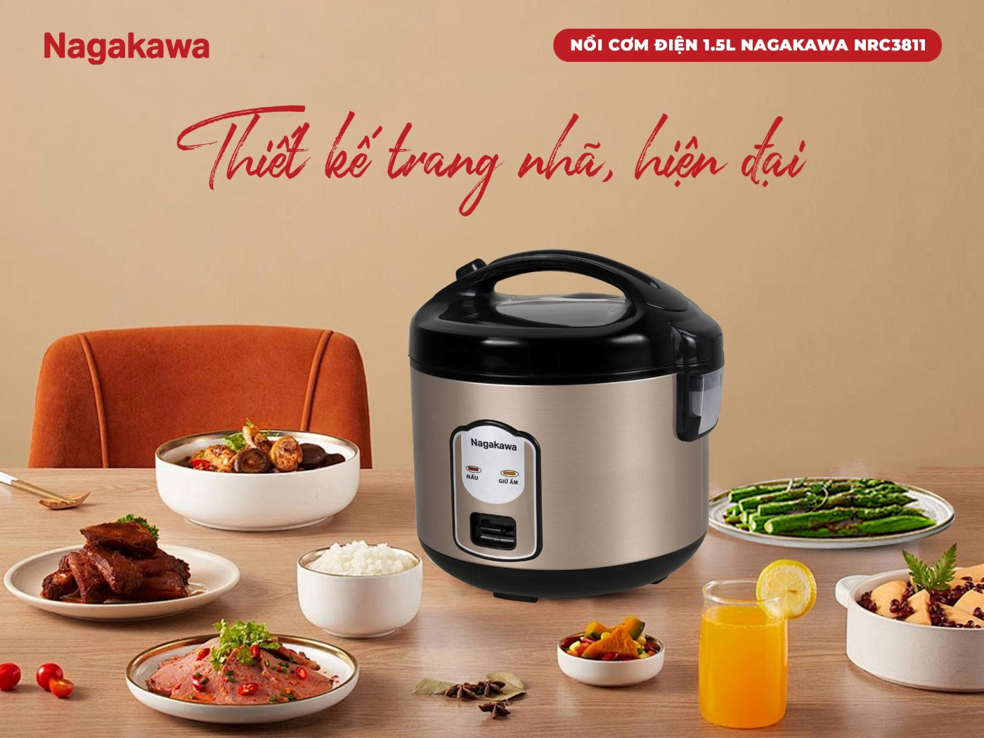 Thiết kế hiện đại, hài hòa với không gian bếp